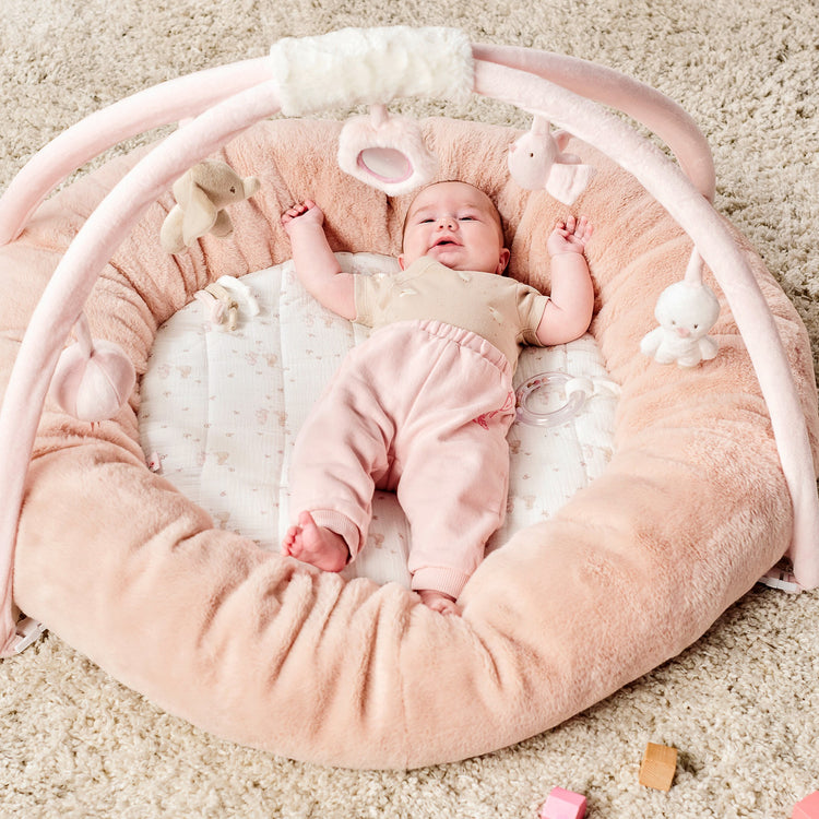 FANFAN. Στρωματάκι δραστηριοτήτων με γυμναστήριο & περιμετρικό μαξιλάρι - στρογγυλό