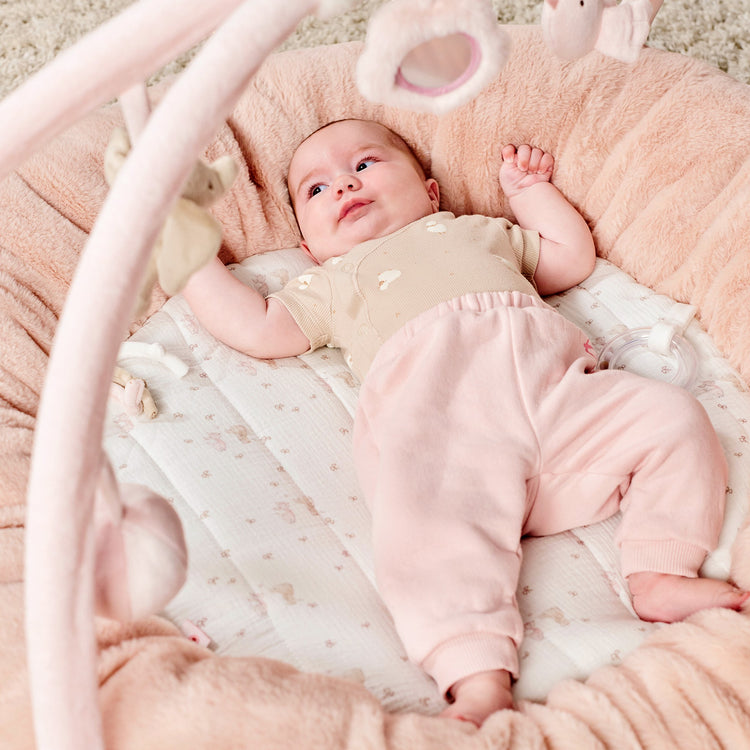 FANFAN. Στρωματάκι δραστηριοτήτων με γυμναστήριο & περιμετρικό μαξιλάρι - στρογγυλό