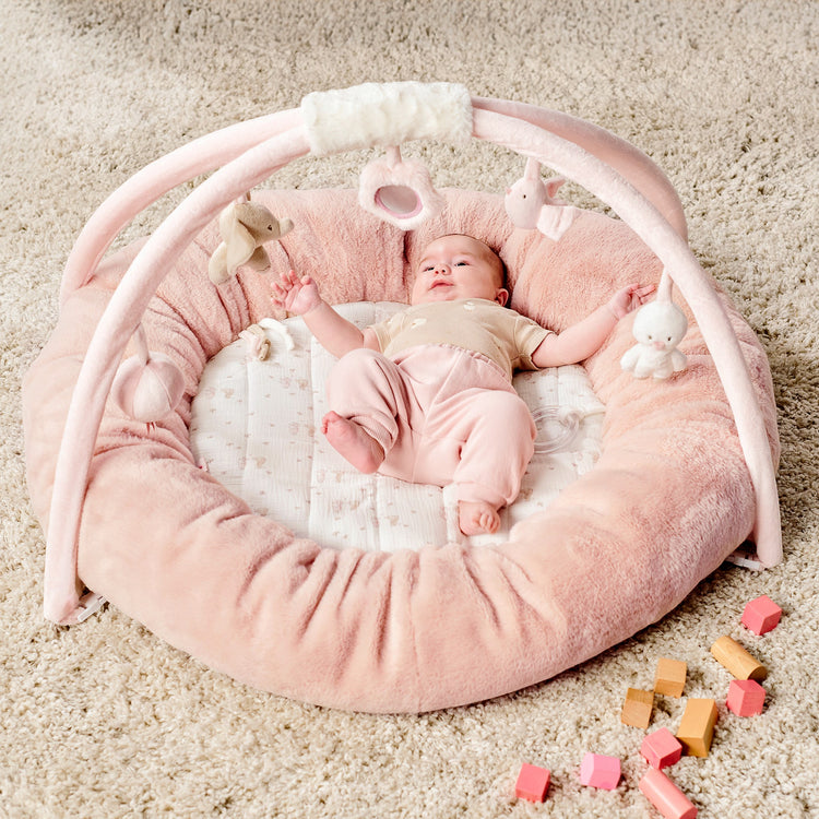 FANFAN. Στρωματάκι δραστηριοτήτων με γυμναστήριο & περιμετρικό μαξιλάρι - στρογγυλό