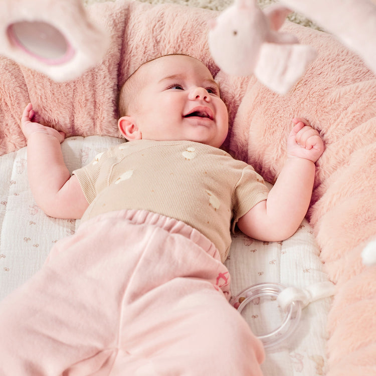 FANFAN. Στρωματάκι δραστηριοτήτων με γυμναστήριο & περιμετρικό μαξιλάρι - στρογγυλό