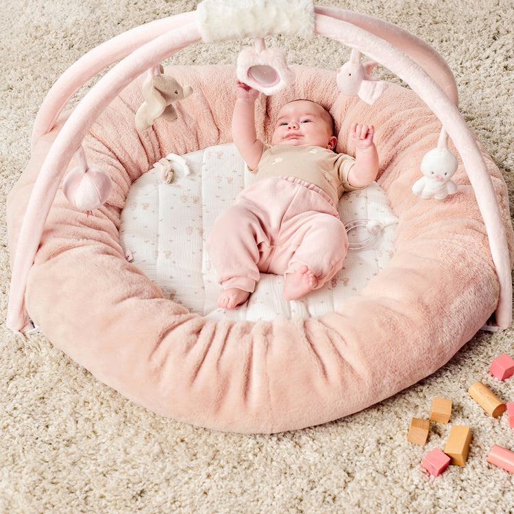 FANFAN. Στρωματάκι δραστηριοτήτων με γυμναστήριο & περιμετρικό μαξιλάρι - στρογγυλό