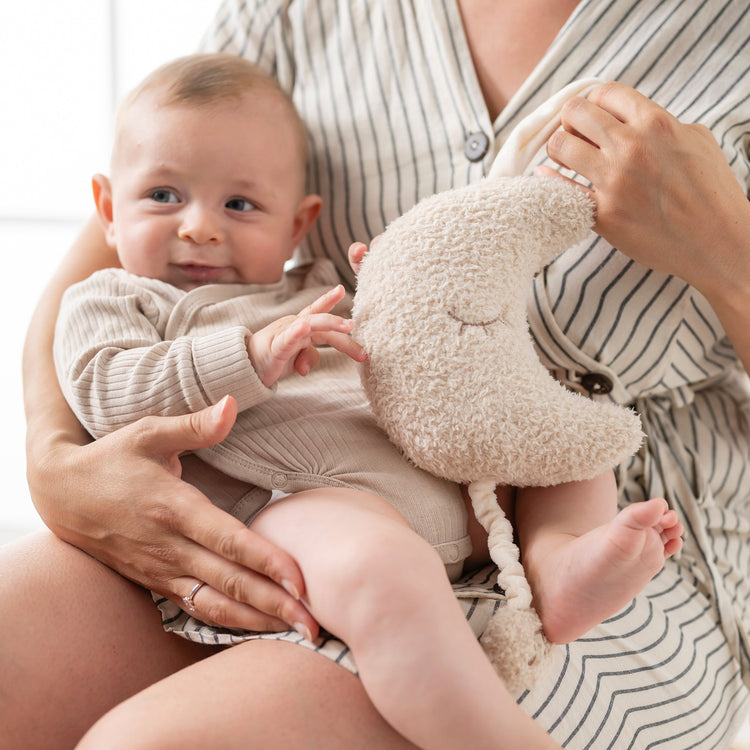 TEDDY. Musical Cuddly Moon (beige)