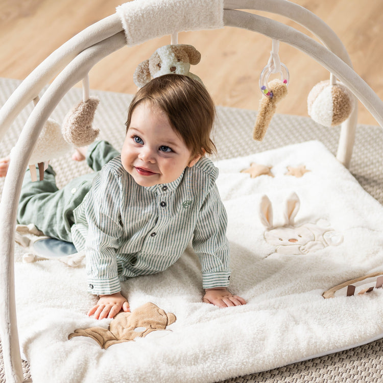 TEDDY. Βρεφικό στρωματάκι δραστηριοτήτων με γυμναστήριο - ορθογώνιο (εκρού)