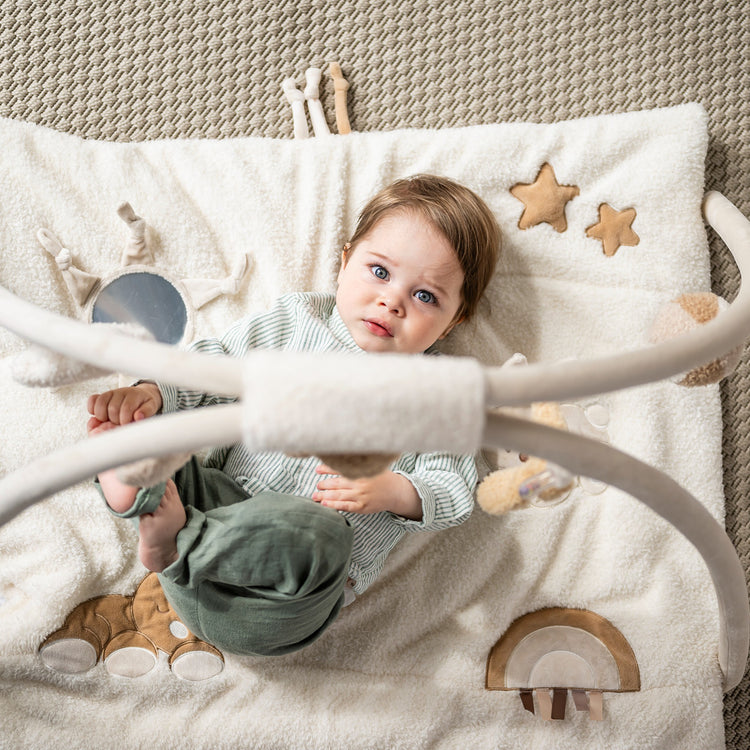 TEDDY. Βρεφικό στρωματάκι δραστηριοτήτων με γυμναστήριο - ορθογώνιο (εκρού)
