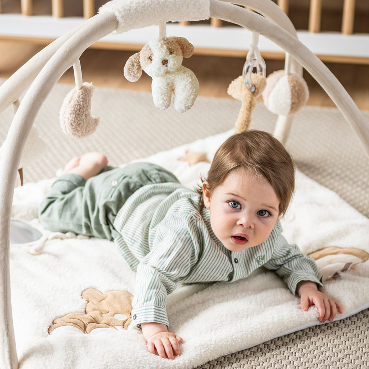 TEDDY. Βρεφικό στρωματάκι δραστηριοτήτων με γυμναστήριο - ορθογώνιο (εκρού)