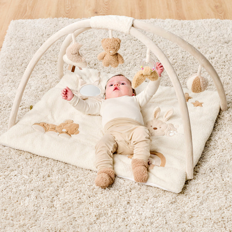 TEDDY. Βρεφικό στρωματάκι δραστηριοτήτων με γυμναστήριο - ορθογώνιο (εκρού)