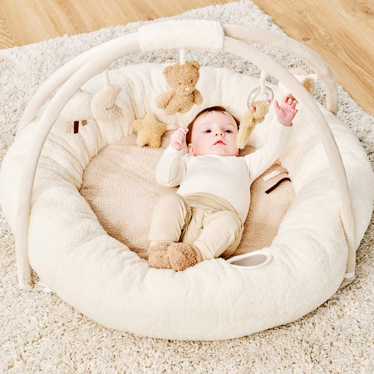 TEDDY. Στρωματάκι δραστηριοτήτων με γυμναστήριο & περιμετρικό μαξιλάρι - στρογγυλό