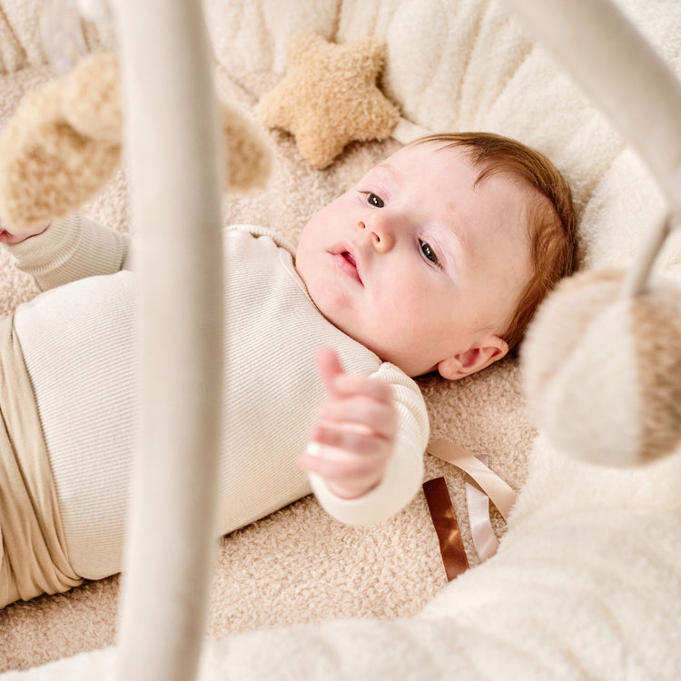 TEDDY. Στρωματάκι δραστηριοτήτων με γυμναστήριο & περιμετρικό μαξιλάρι - στρογγυλό