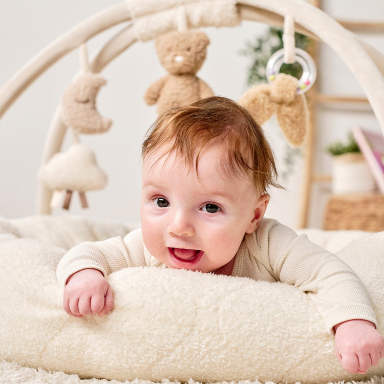 TEDDY. Στρωματάκι δραστηριοτήτων με γυμναστήριο & περιμετρικό μαξιλάρι - στρογγυλό