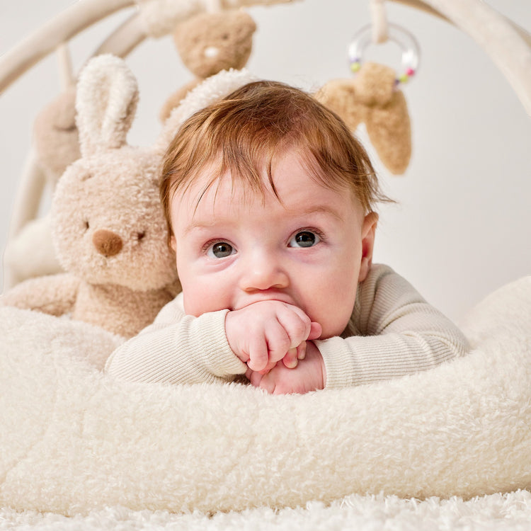 TEDDY. Στρωματάκι δραστηριοτήτων με γυμναστήριο & περιμετρικό μαξιλάρι - στρογγυλό