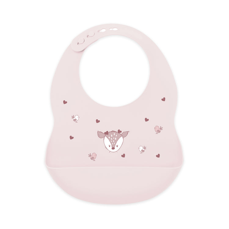 MEALTIME. Bib with drip tray - pink