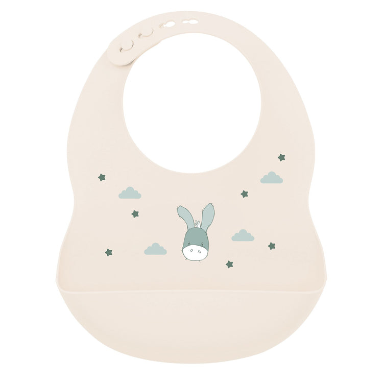 MEALTIME. Bib with drip tray - sand