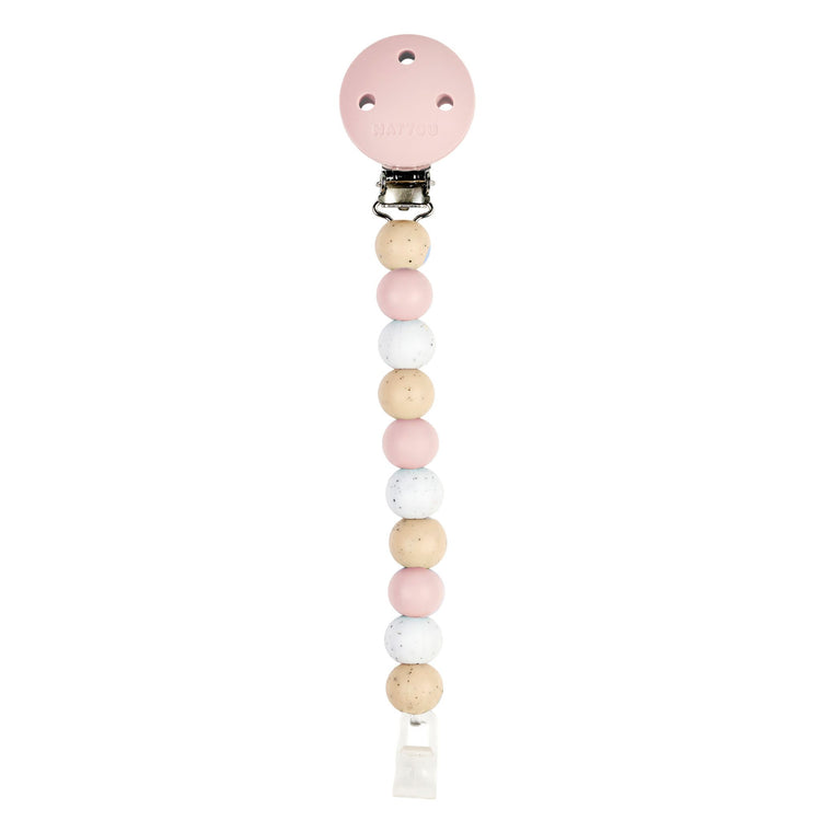 SILICON. Pacifinder clip 21cm pink / beige / white