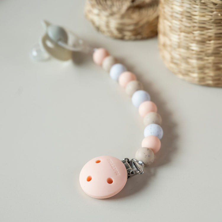 SILICON. Pacifinder clip 21cm pink / beige / white