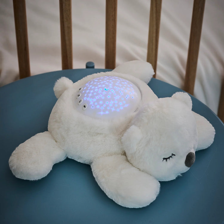 LAPIDOU. Night light projector polar bear (white)