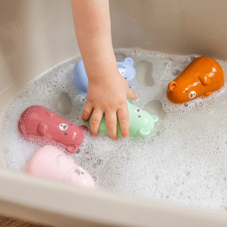 LAPIDOU. Bath Toys Set (berry pink/light pink/sand)