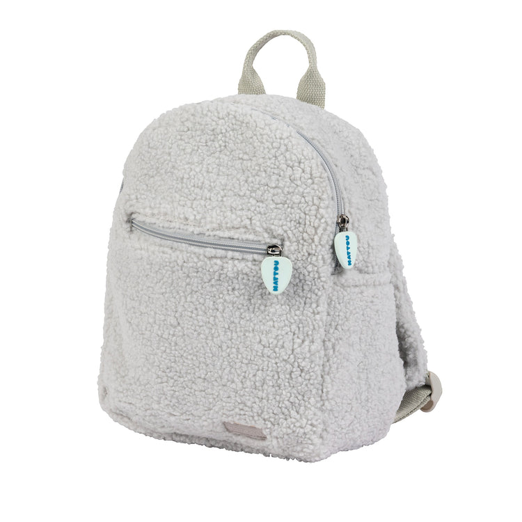 grey fluffy mini backpack LAPIDOU. Backpack Teddy Grey – Cozykids.gr
