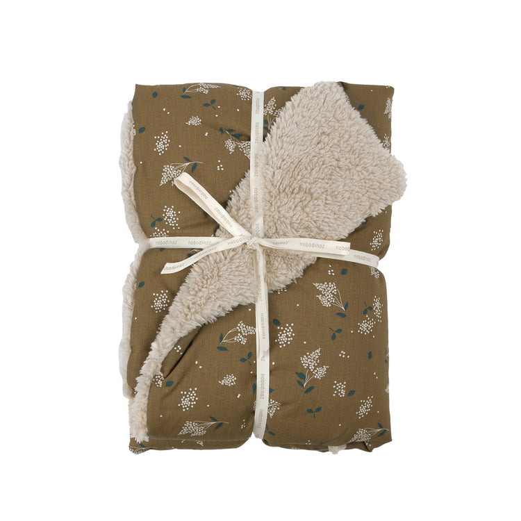 STORIES. Winter Blanket Crib Brown Lilac 100x140