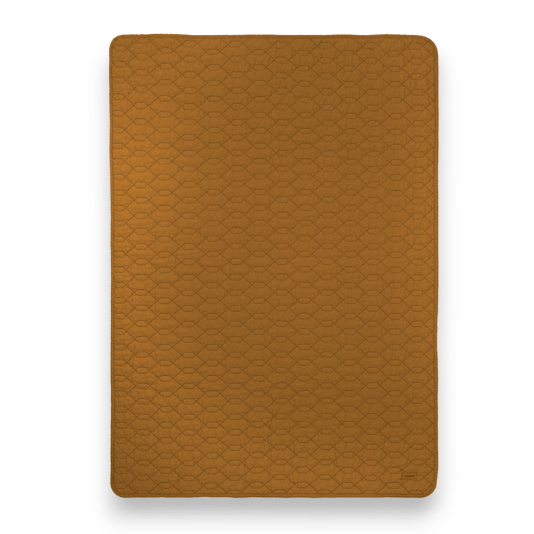 WABI SABI. Quilted blanket 100x135 Golden Brown