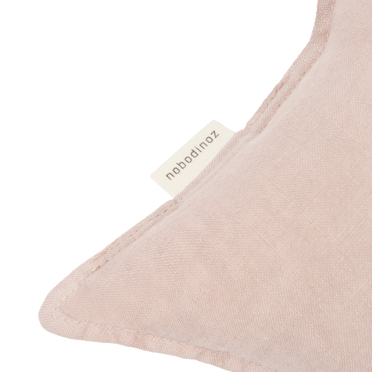 L1N0. Star cushion French linen Mauve Pink