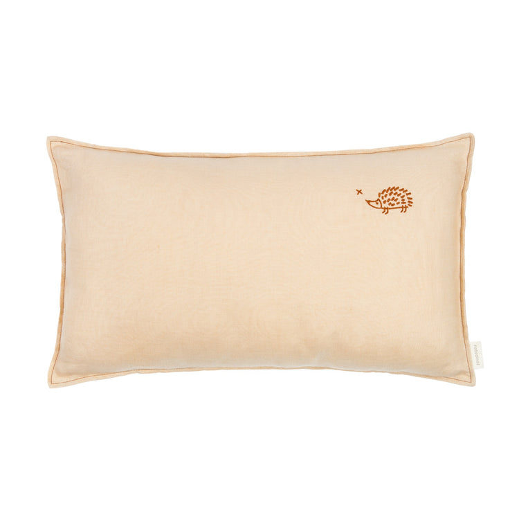 L1N0.  Embroidered rectangular cushion Sand 50x30