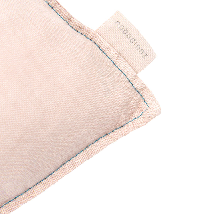 L1N0.  Embroidered rectangular cushion Mauve Pink 50x30