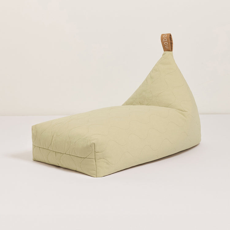 L1N0. Quilted long beanbag Green Tea