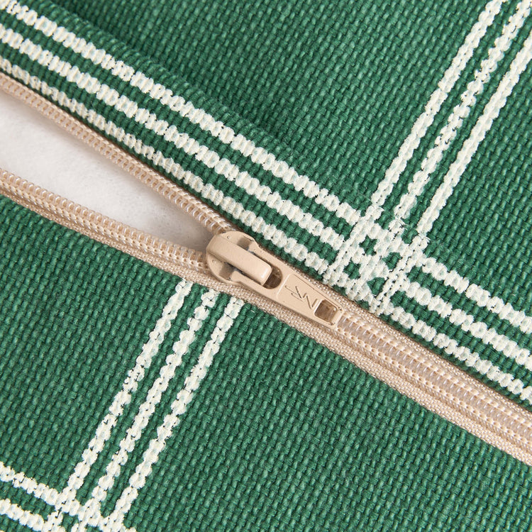 VIBES. Υφασμάτινη πολυθρόνα Green White Windowpane