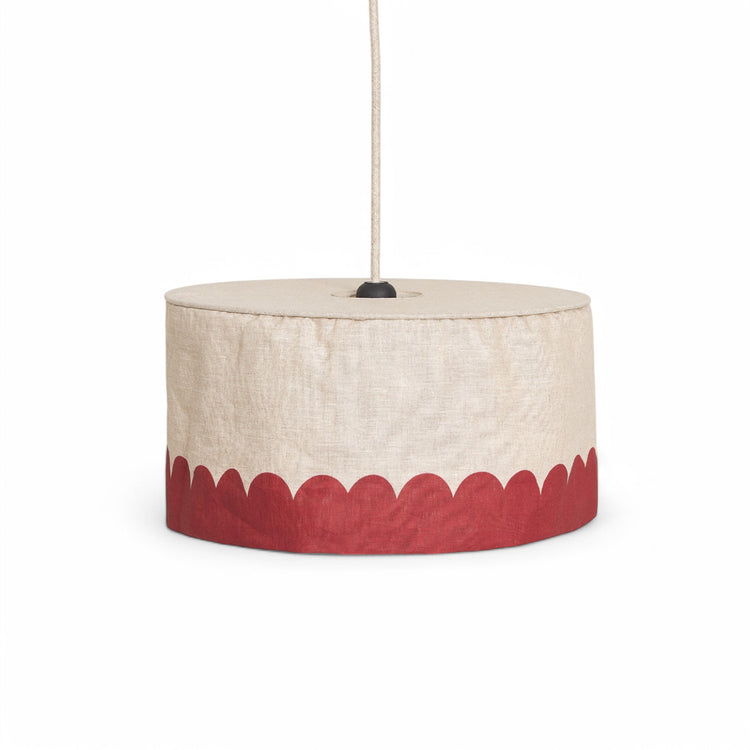 VIBES. Linen lampshade Carmine diam. 40 cm