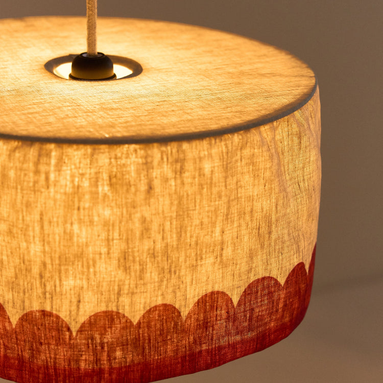 VIBES. Linen lampshade Carmine diam. 40 cm