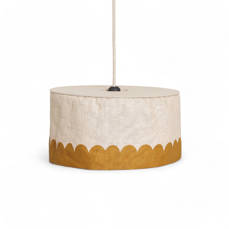 VIBES. Linen lampshade Mustard diam. 40 cm