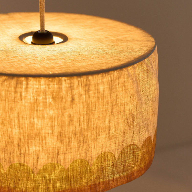 VIBES. Linen lampshade Mustard diam. 40 cm