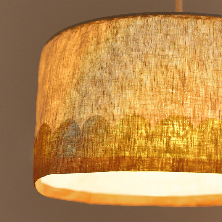 VIBES. Linen lampshade Mustard diam. 40 cm