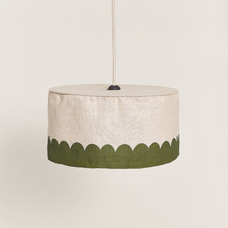 VIBES. Linen lampshade Green diam. 40 cm