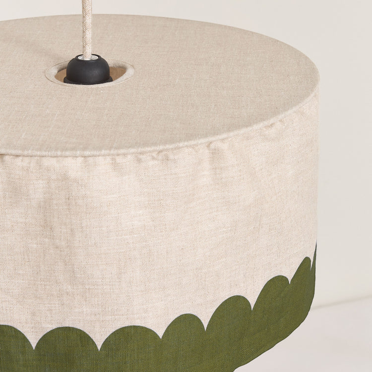 VIBES. Linen lampshade Green diam. 40 cm