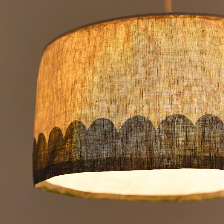 VIBES. Linen lampshade Green diam. 40 cm