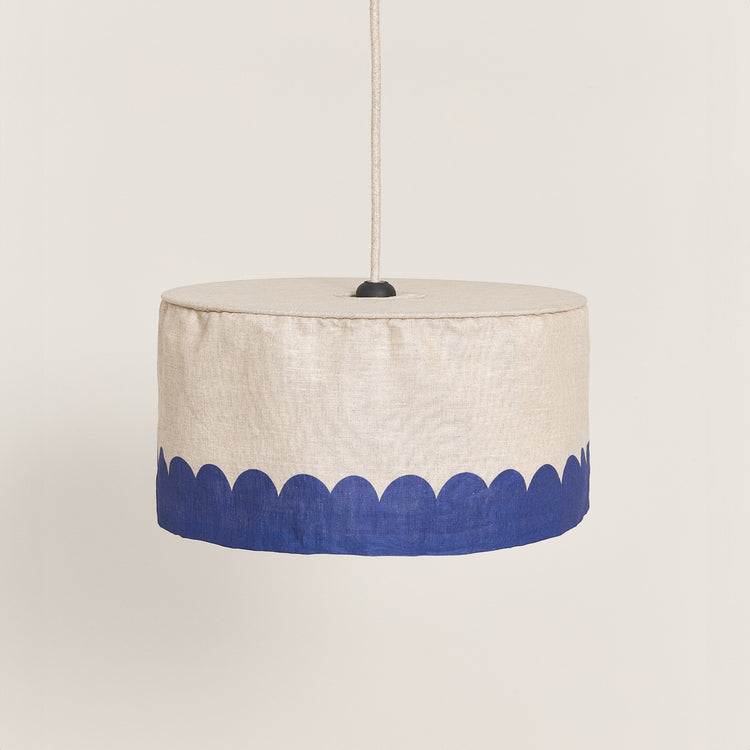 VIBES. Linen lampshade Blue diam. 40 cm