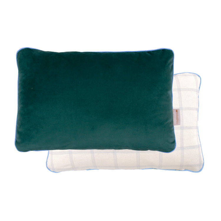 VIBES. Double-Sided Rectangular Cushion Eco-Velvet Jungle Green 44x28x9