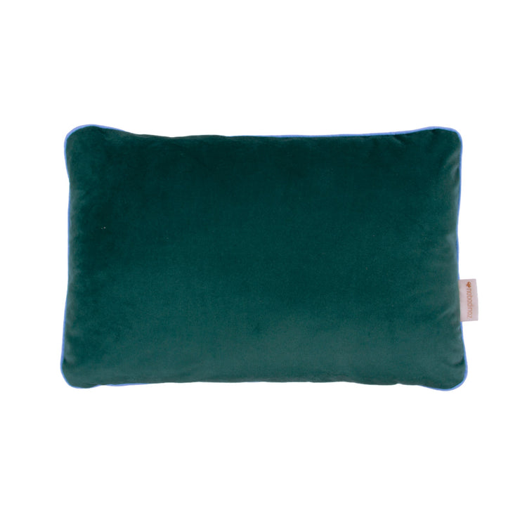 VIBES. Double-Sided Rectangular Cushion Eco-Velvet Jungle Green 44x28x9