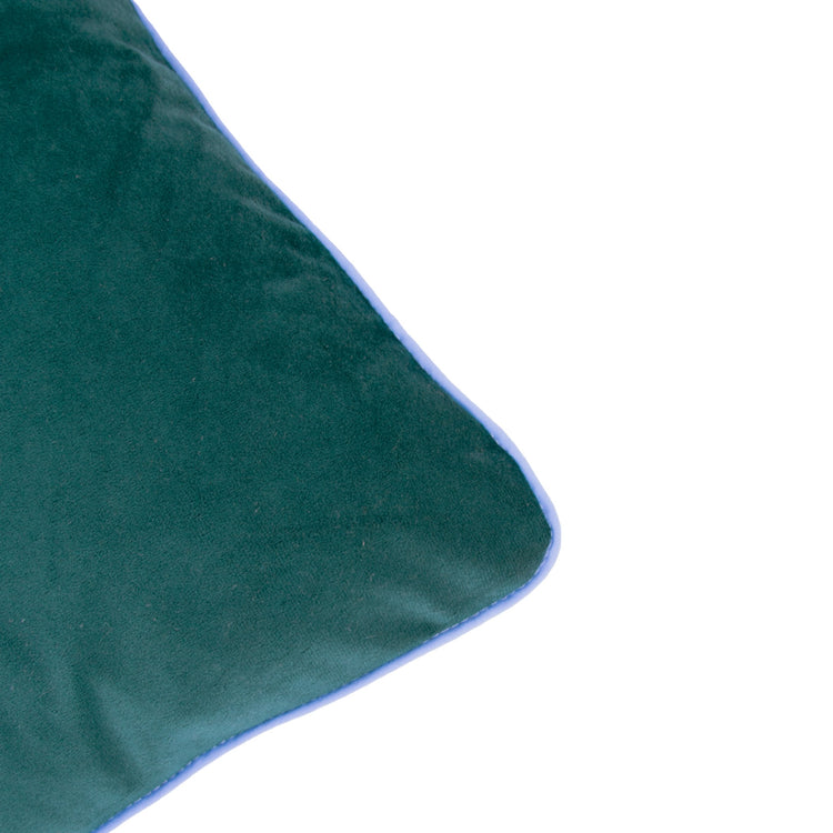 VIBES. Double-Sided Rectangular Cushion Eco-Velvet Jungle Green 44x28x9