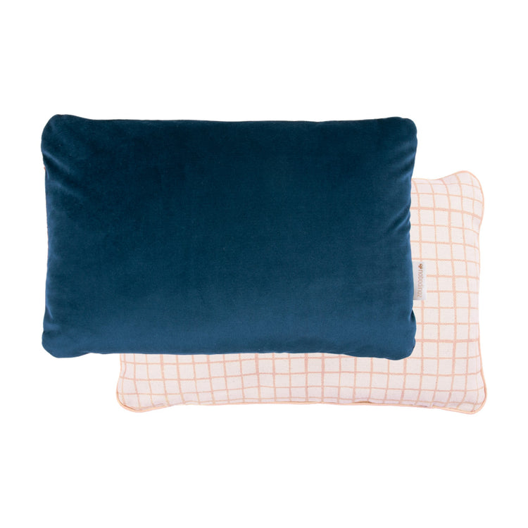 VIBES. Double-Sided Rectangular Cushion Eco-Velvet Night Blue 44x28x9