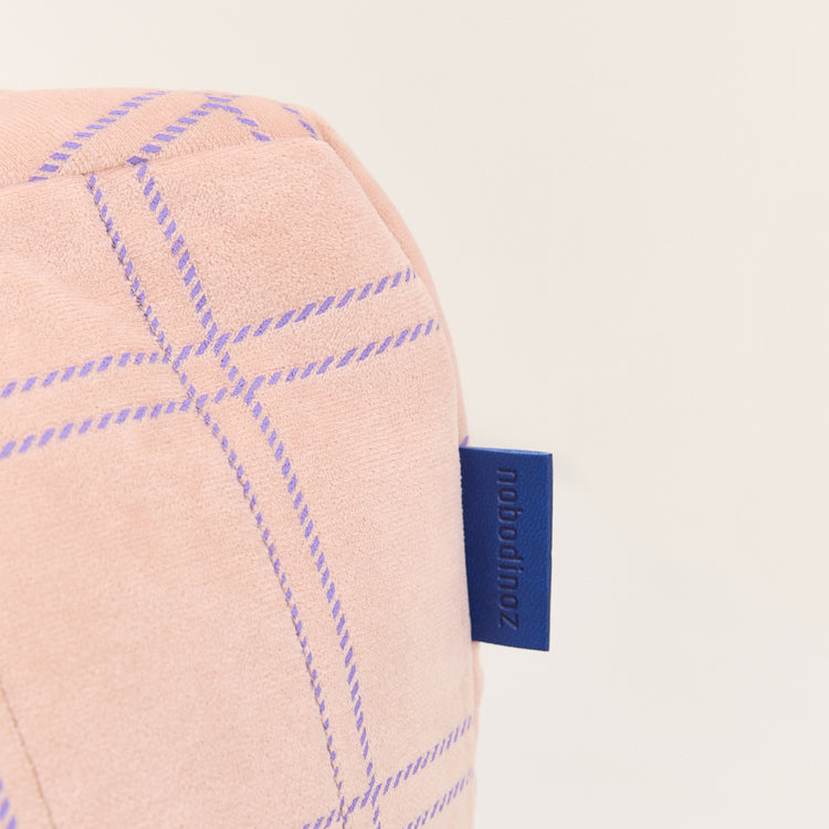 VELVET. Chelsea armchair beanbag Eco-Velvet Pink purple windowpane