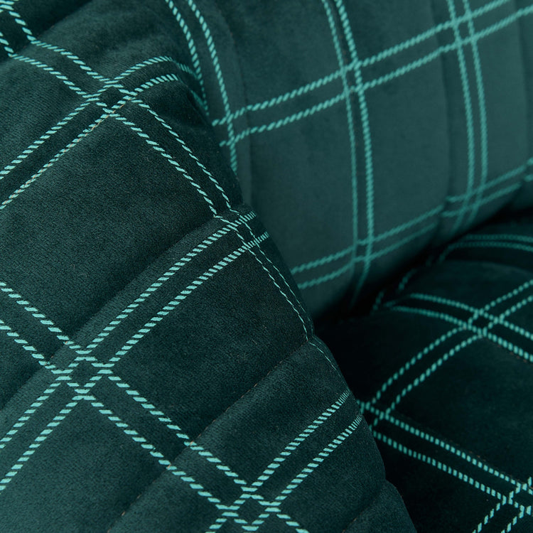 VELVET. Chelsea armchair beanbag Eco-Velvet Green mint windowpane