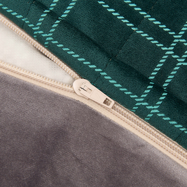 VELVET. Chelsea armchair beanbag Eco-Velvet Green mint windowpane