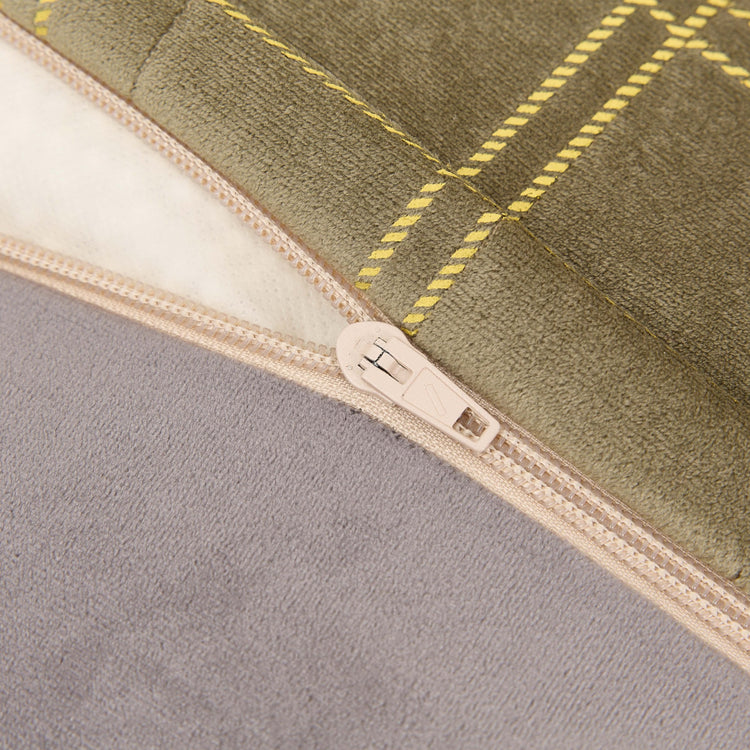 VELVET. Chelsea armchair beanbag Eco-Velvet Light green lemon windowpane