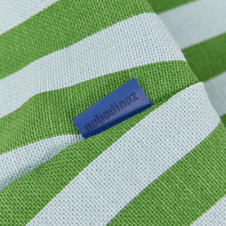BLISS. Long beanbag - kid size - Green Blue Stripes