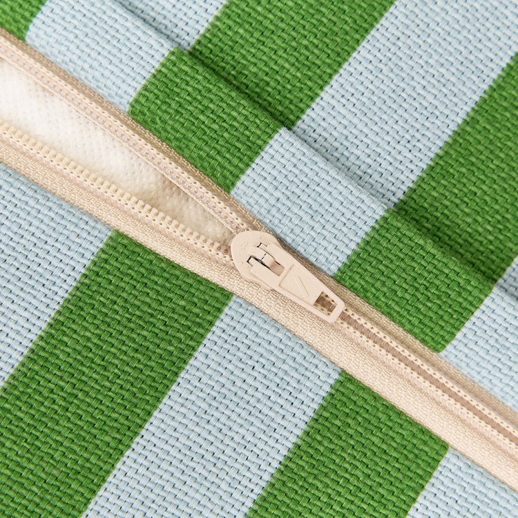 BLISS. Long beanbag - kid size - Green Blue Stripes