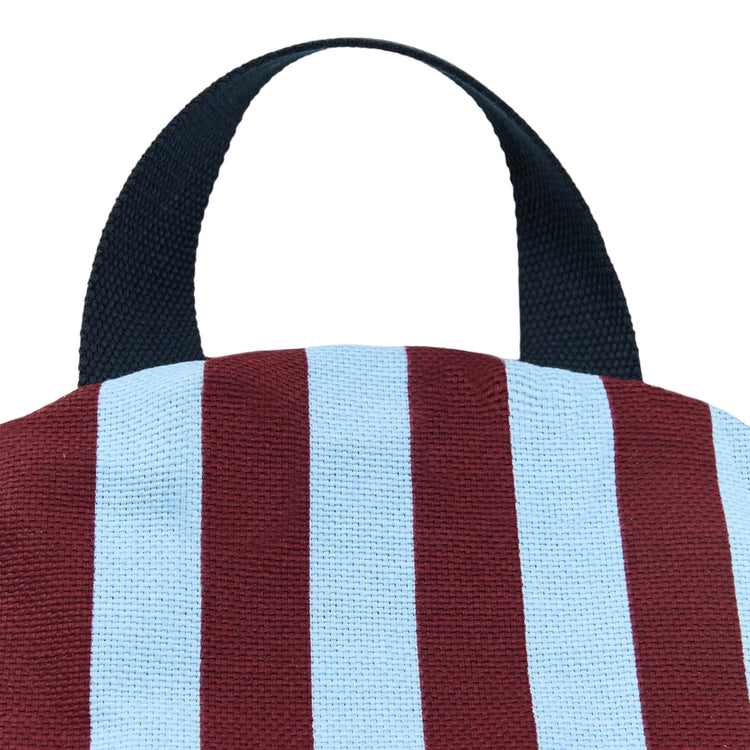 BLISS. Long beanbag - kid size - Burgundy Blue Stripes