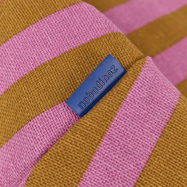 BLISS. Long beanbag - kid size - Pink Curry Stripes