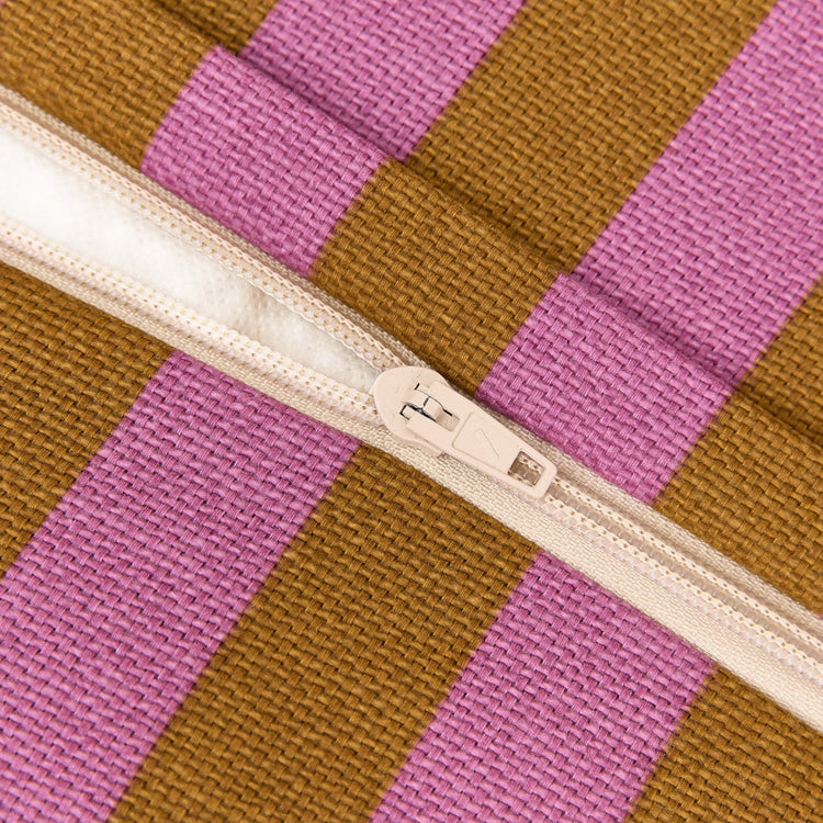 BLISS. Long beanbag - kid size - Pink Curry Stripes